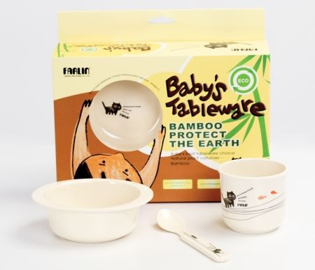 فارلين طقم ادوات اكل اطفال بامبو