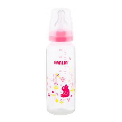 PP baby bottle, regular neck, girls' size, 240ml