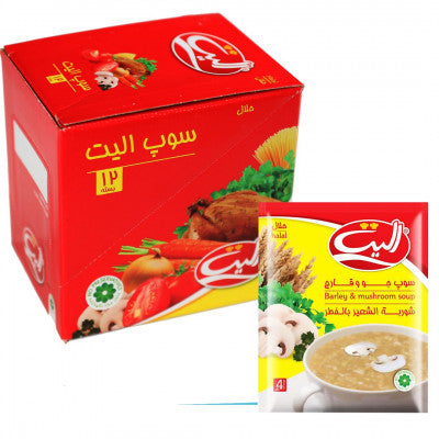 شوربة الشعير والفطر مع الكريمة كرتون ١٢ حبه