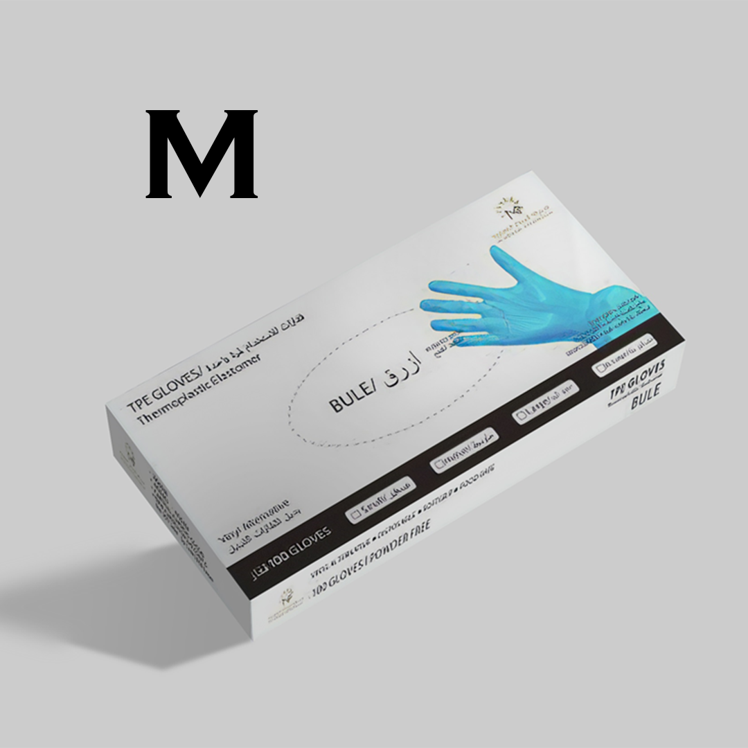 قفازات للاستخدام لمرة واحد من المرسال (اللون الازرق) M