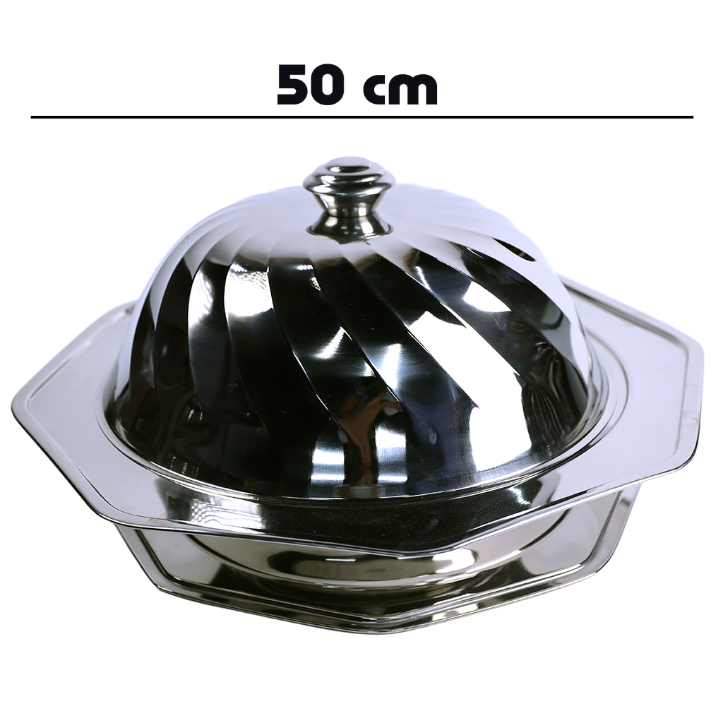 صحن قوزي مع غطاء واستاند 50سم