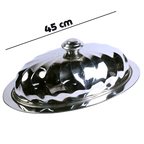 صحن قوزي مع غطاء واستاند 45سم