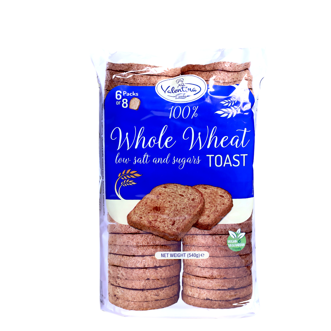 توست أسمر (الحبة كاملة ) محمص قليل الملح وقليل السكر 540 جرام