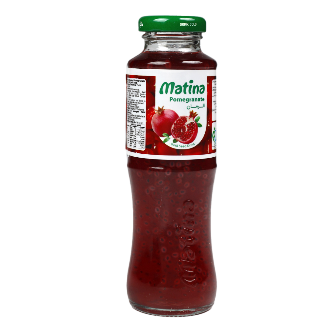 شراب الرمان  ببذور الريحان من ماتينا