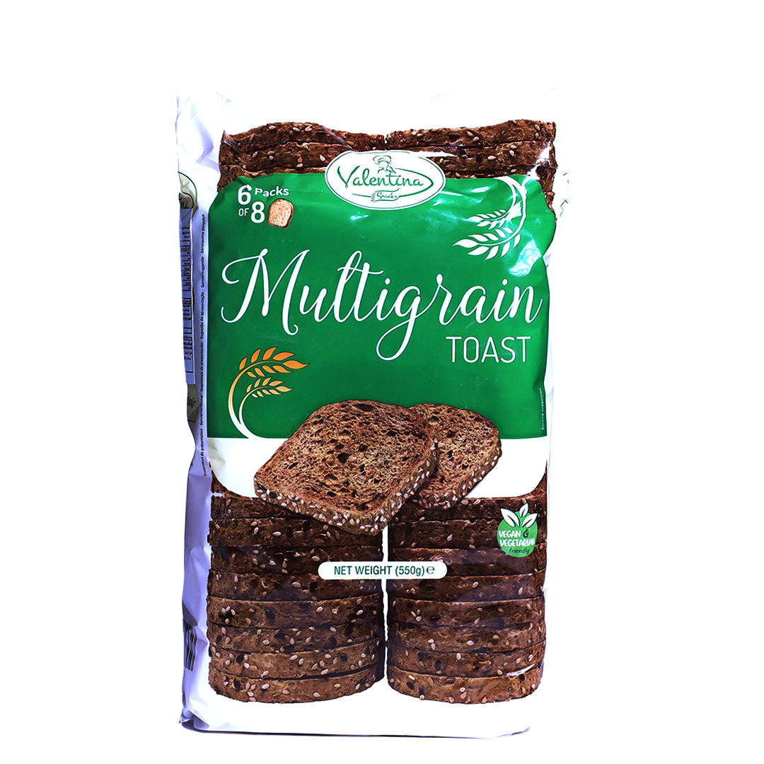 توست أسمر(الحبة الكاملة) محمص بالنخالة والحبوب  550 جرام